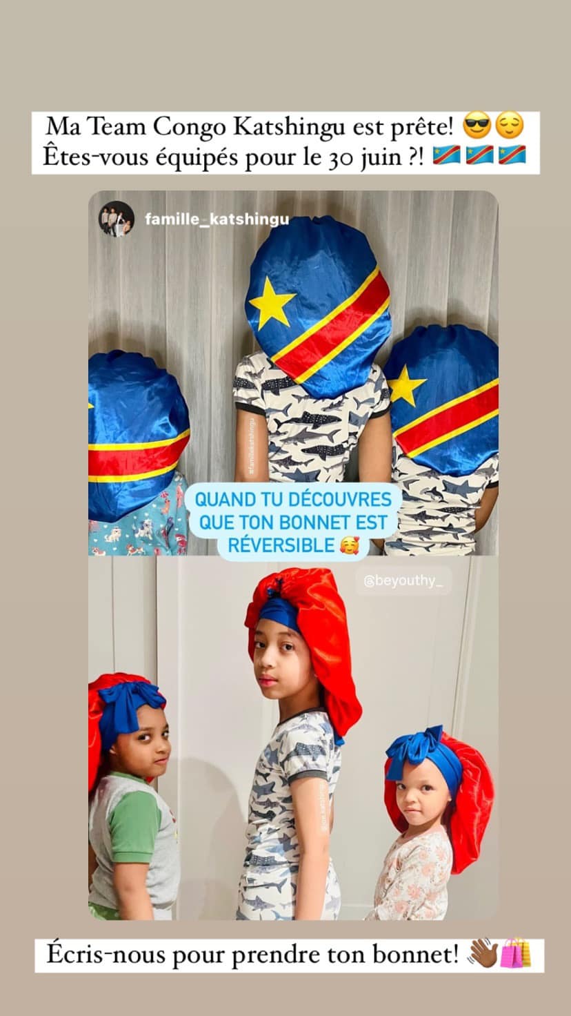 Bonnet en satin ajustable Afrique