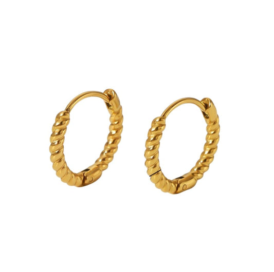 Boucle d'oreilles pour enfants minimaliste doré