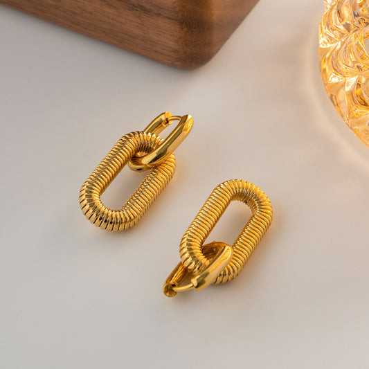 Boucles d'oreilles vintage mode ovale