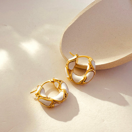 Boucle d'oreilles de couleur émail