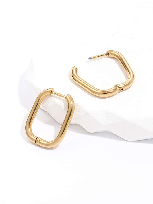 Boucle d'oreilles géométriques ovales