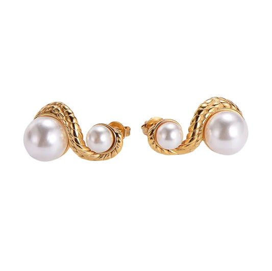 Boucles d'oreilles vintage simple doré